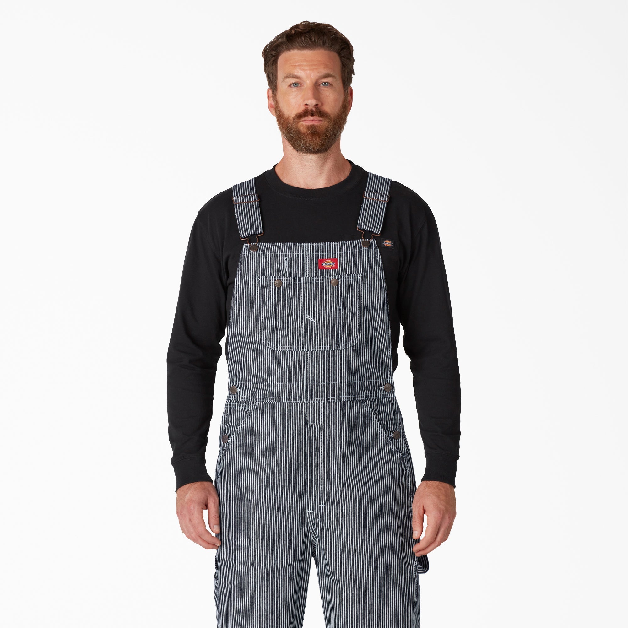 "Hickory Stripe Bib Overalls"