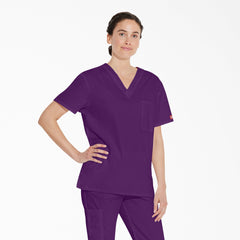 "Unisex EDS Signature V-Neck Scrub Top"