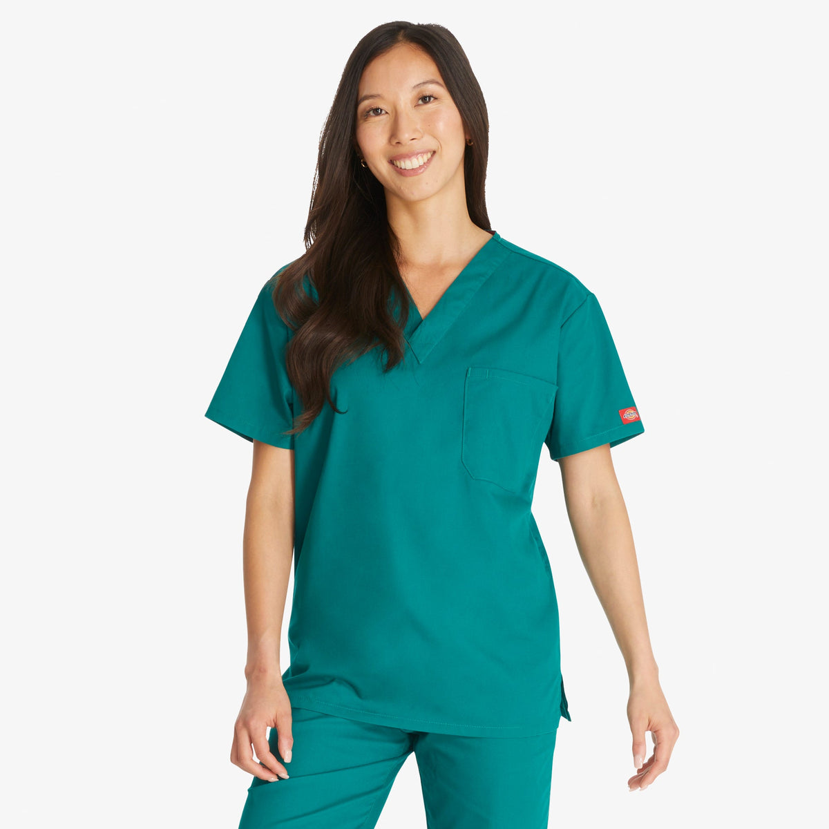 "Unisex EDS Signature V-Neck Scrub Top"