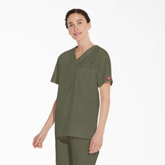 "Unisex EDS Signature V-Neck Scrub Top"