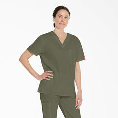 "Unisex EDS Signature V-Neck Scrub Top"