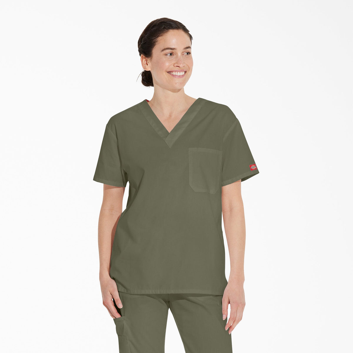 "Unisex EDS Signature V-Neck Scrub Top"
