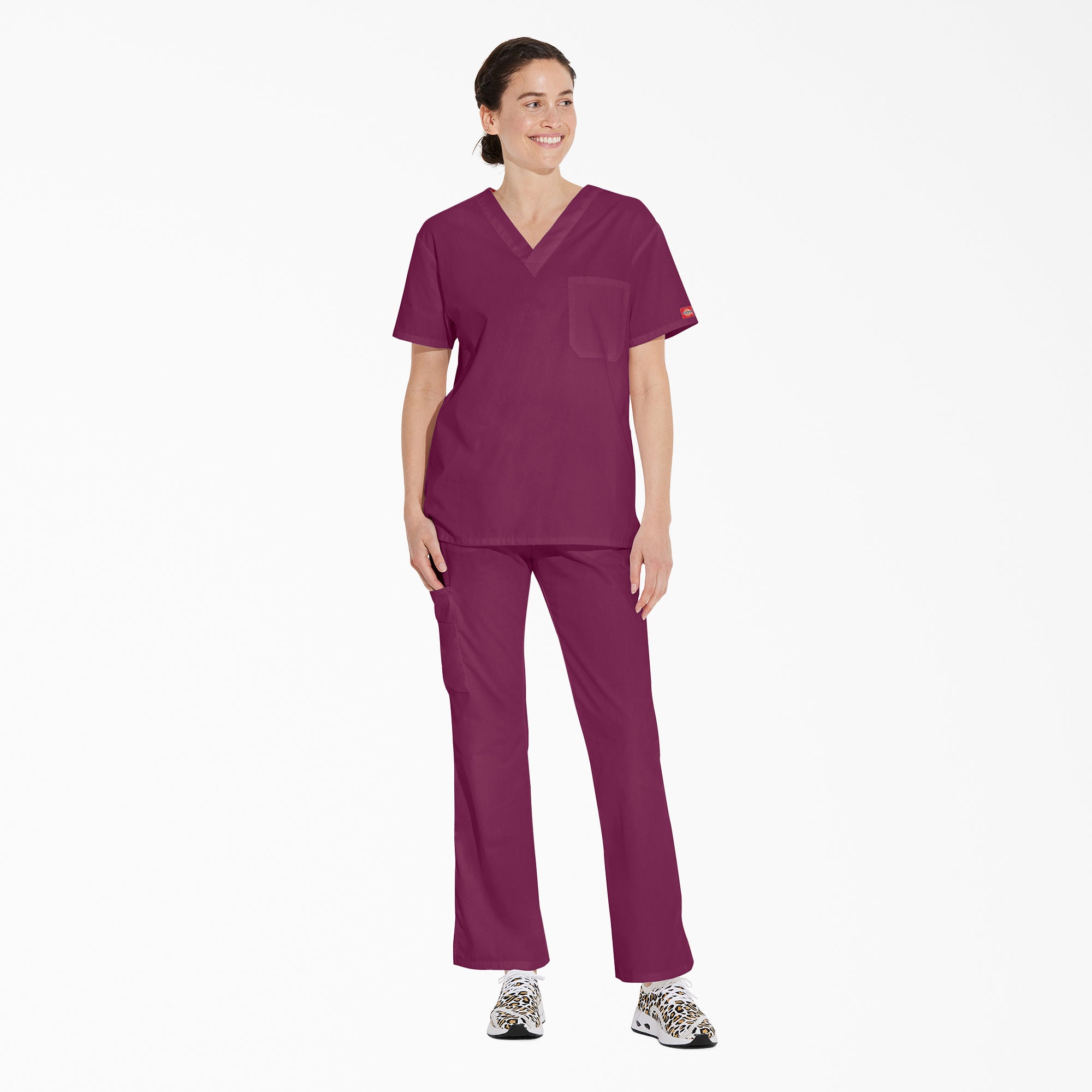 "Unisex EDS Signature V-Neck Scrub Top"