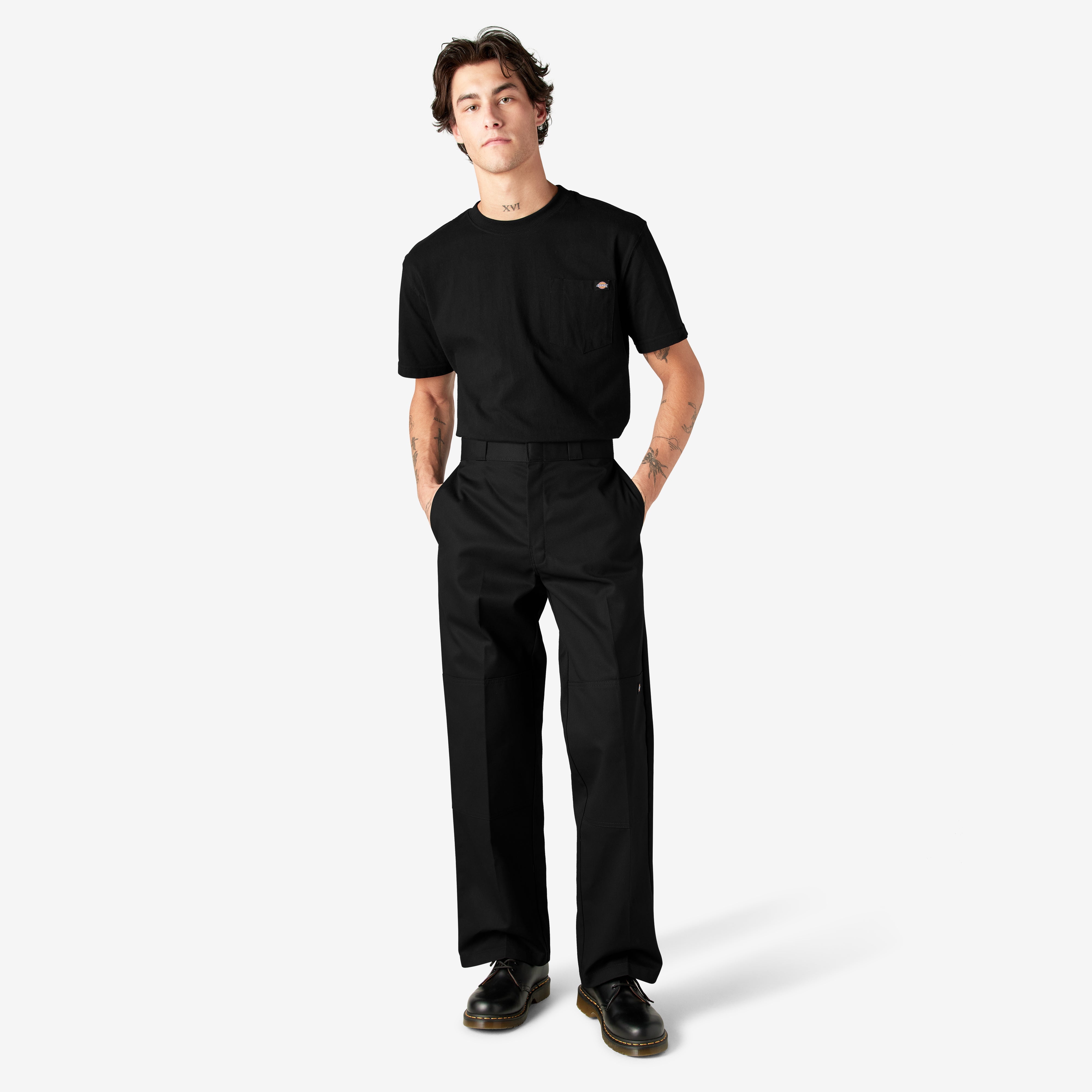 "Loose Fit Double Knee Work Pants"