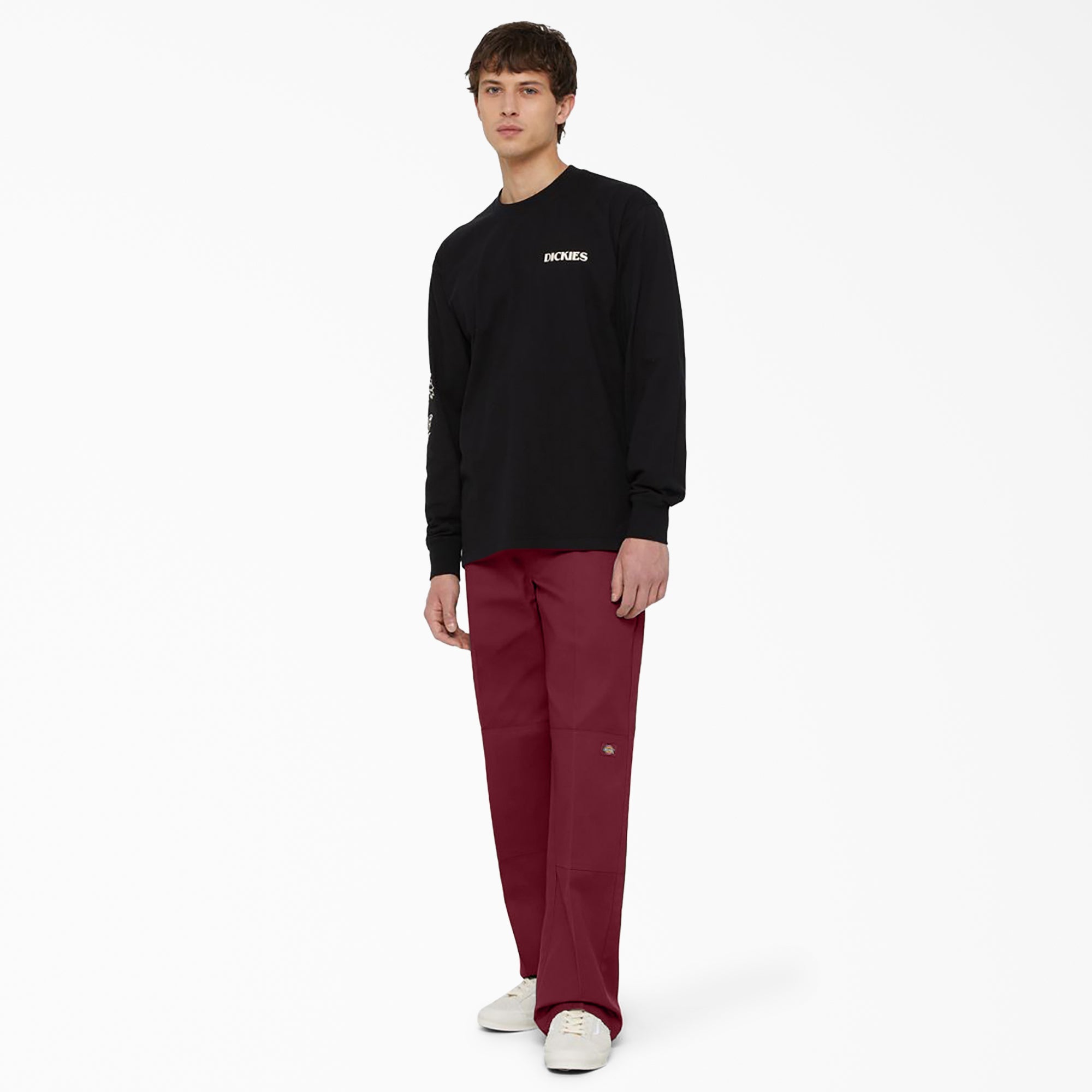 "Loose Fit Double Knee Work Pants"