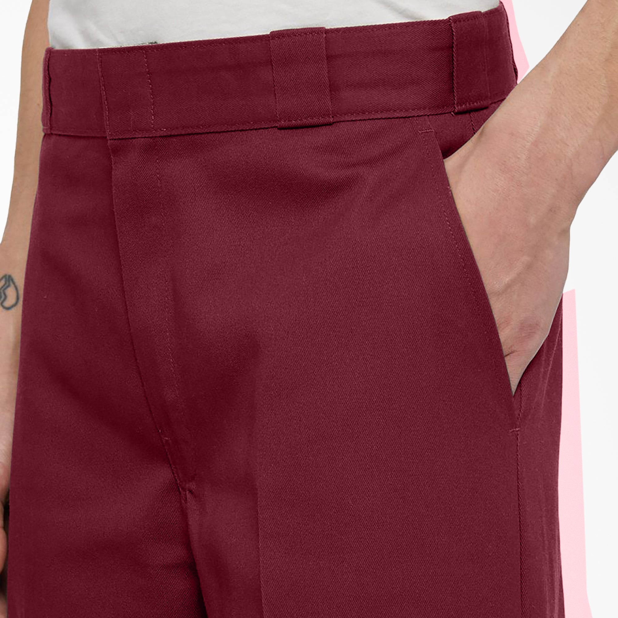 "Loose Fit Double Knee Work Pants"