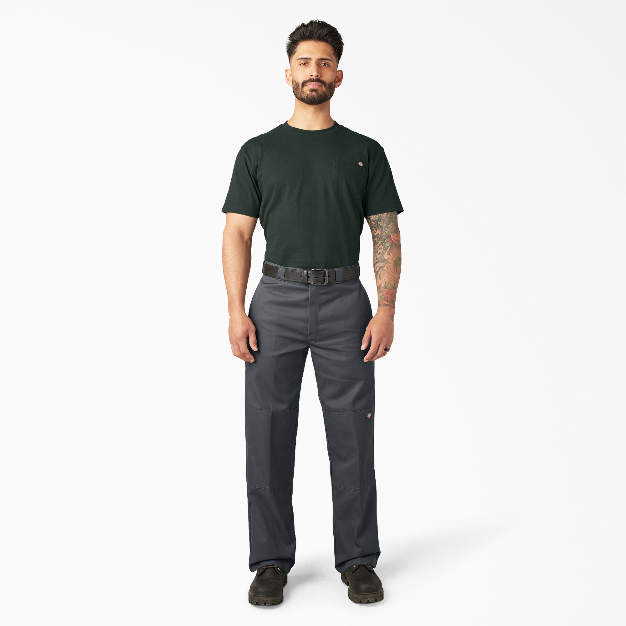"Loose Fit Double Knee Work Pants"