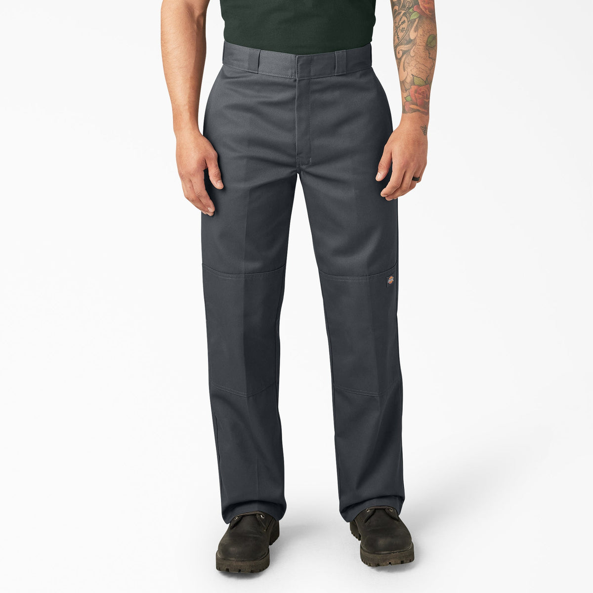 "Loose Fit Double Knee Work Pants"