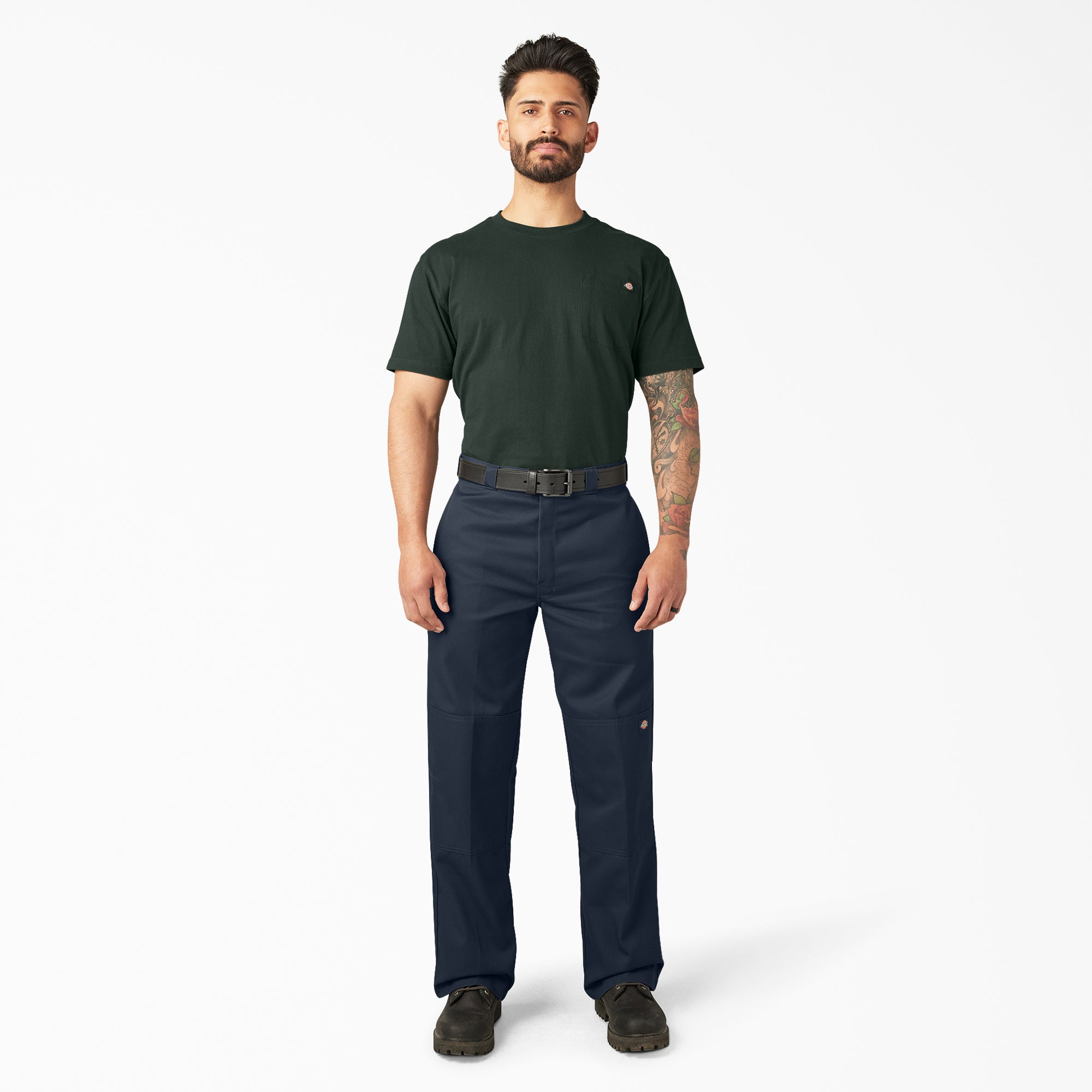 "Loose Fit Double Knee Work Pants"