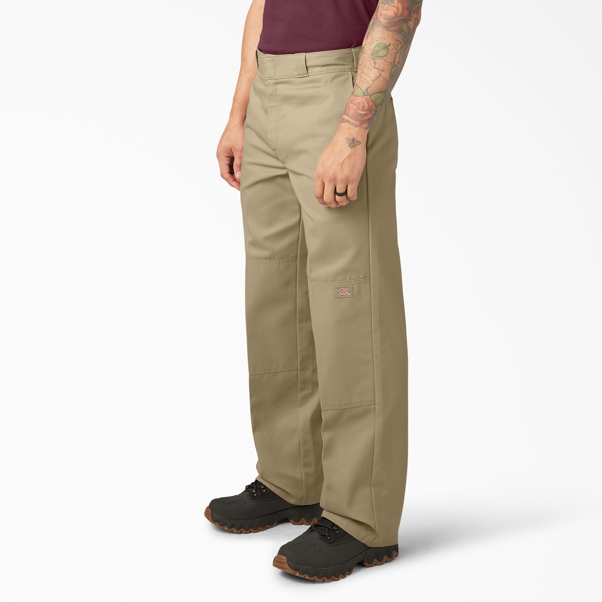 "Loose Fit Double Knee Work Pants"