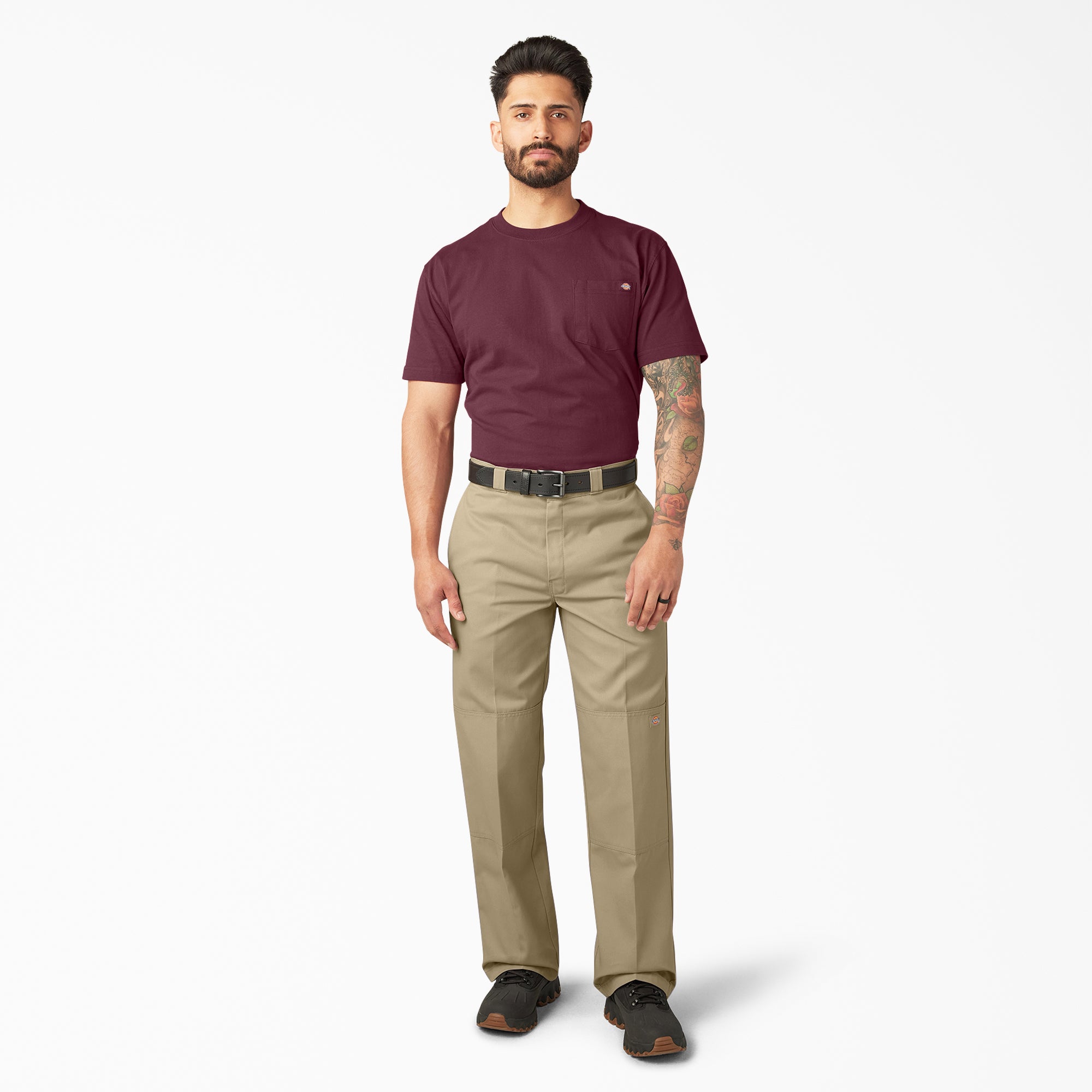 "Loose Fit Double Knee Work Pants"