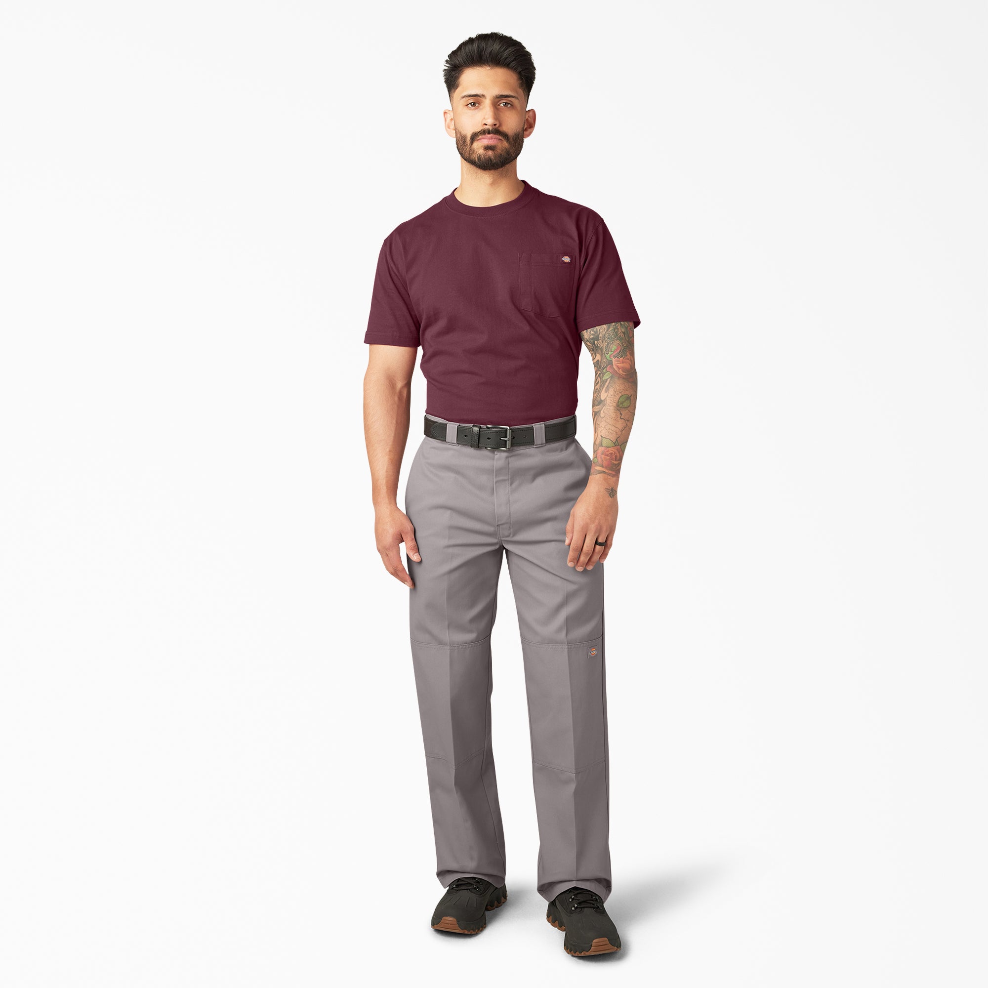 "Loose Fit Double Knee Work Pants"
