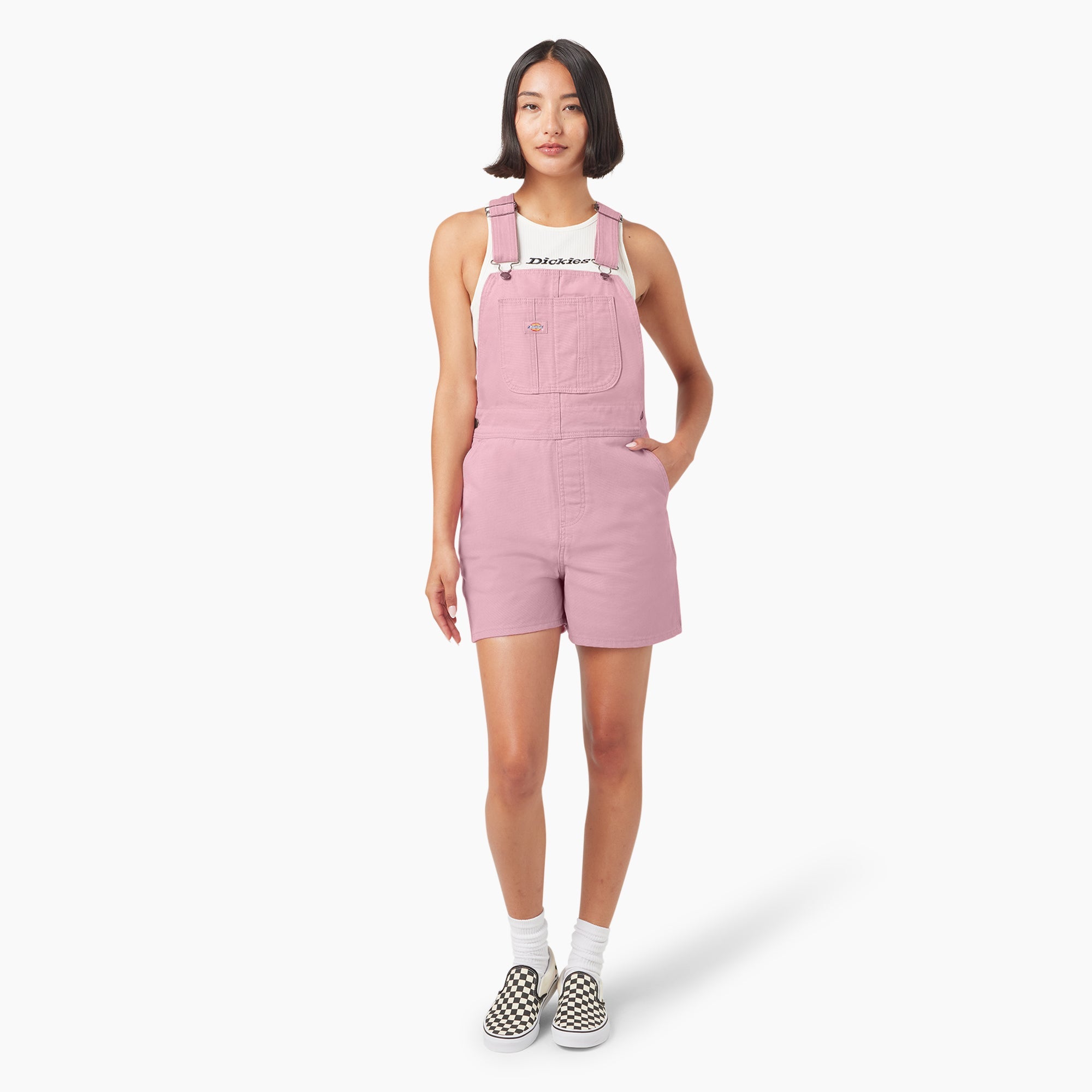 "Women's Duck Canvas Bib Shortalls, 4"""