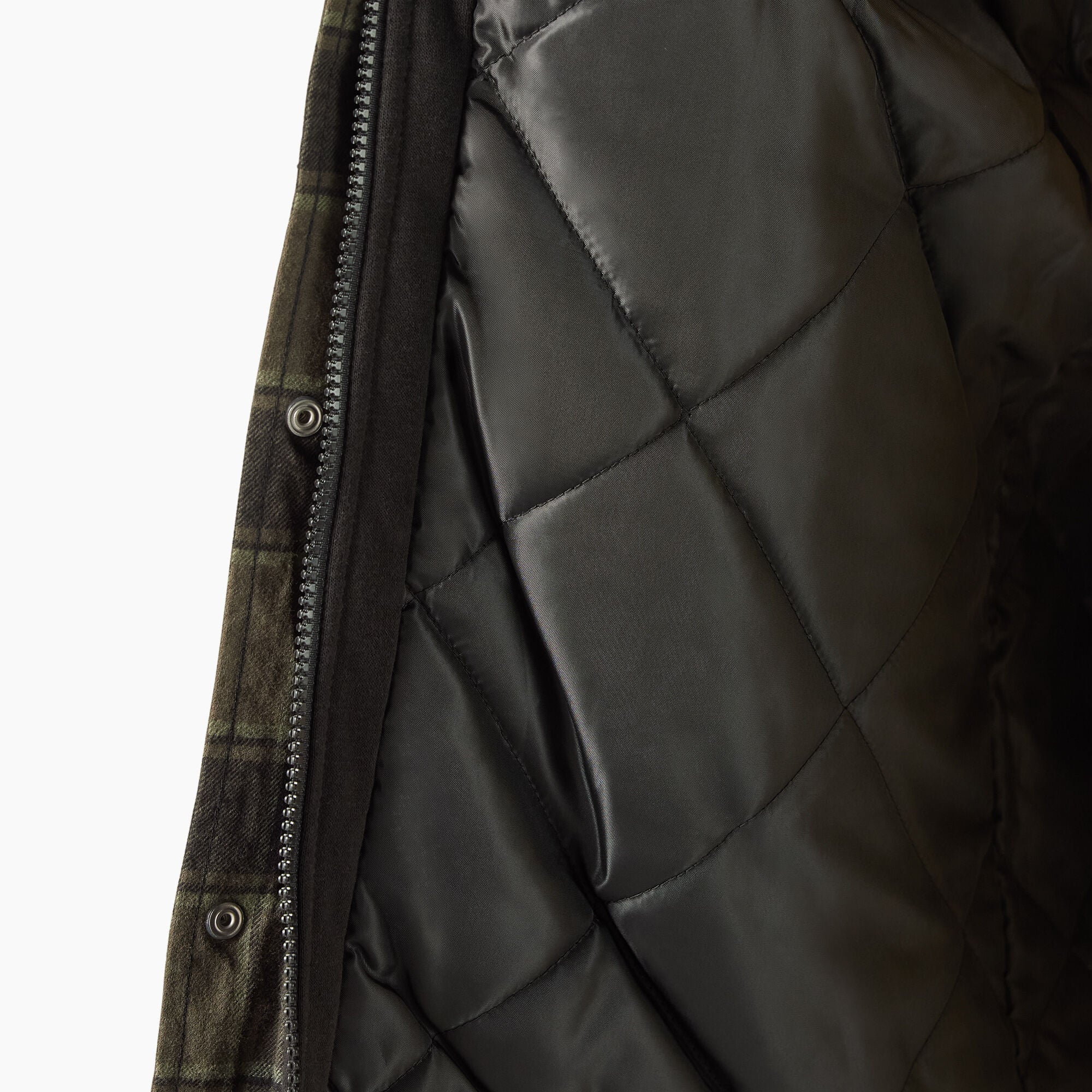 "Water Repellent Flannel Hooded Shirt Jacket"