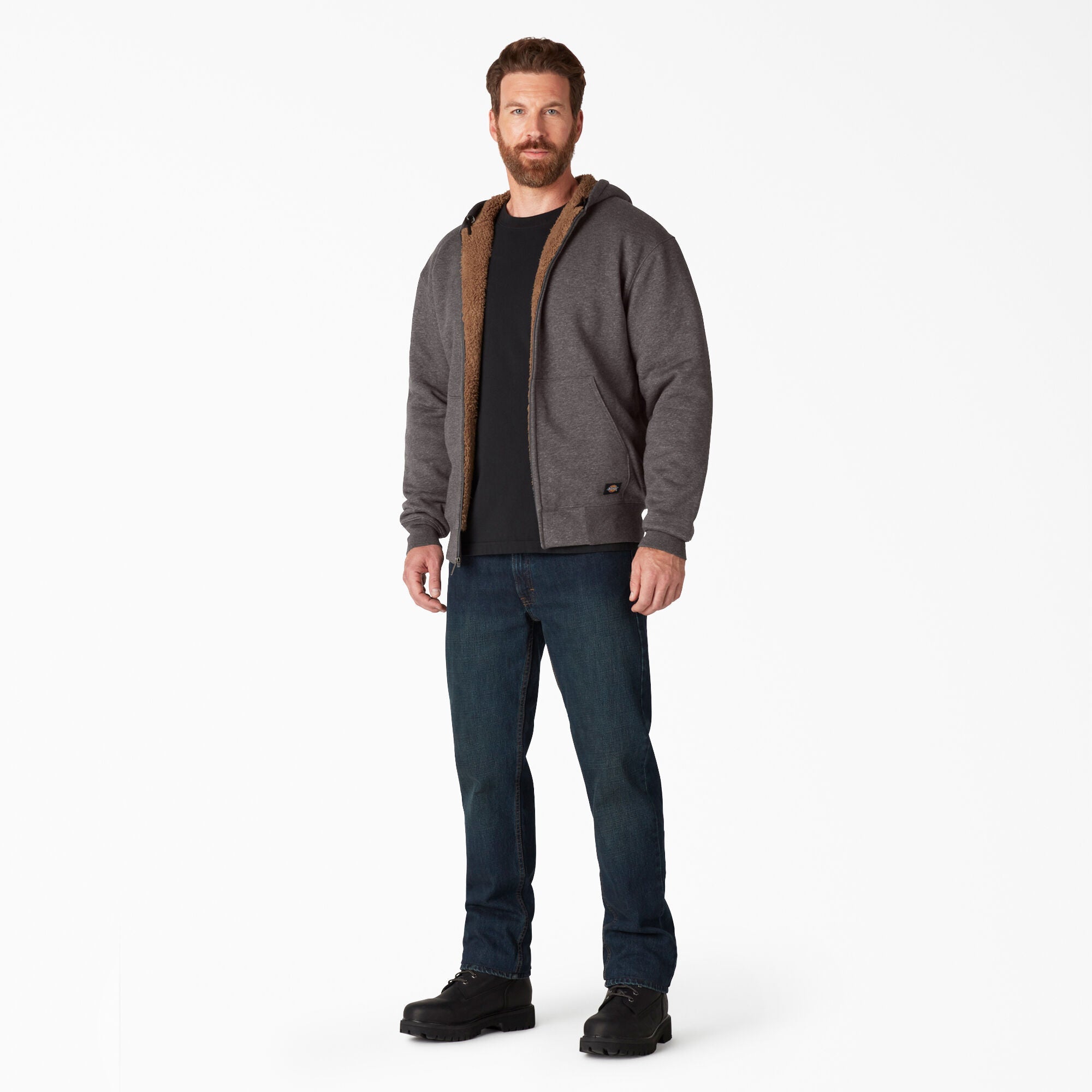 "High Pile Fleece Lined Full Zip Hoodie"