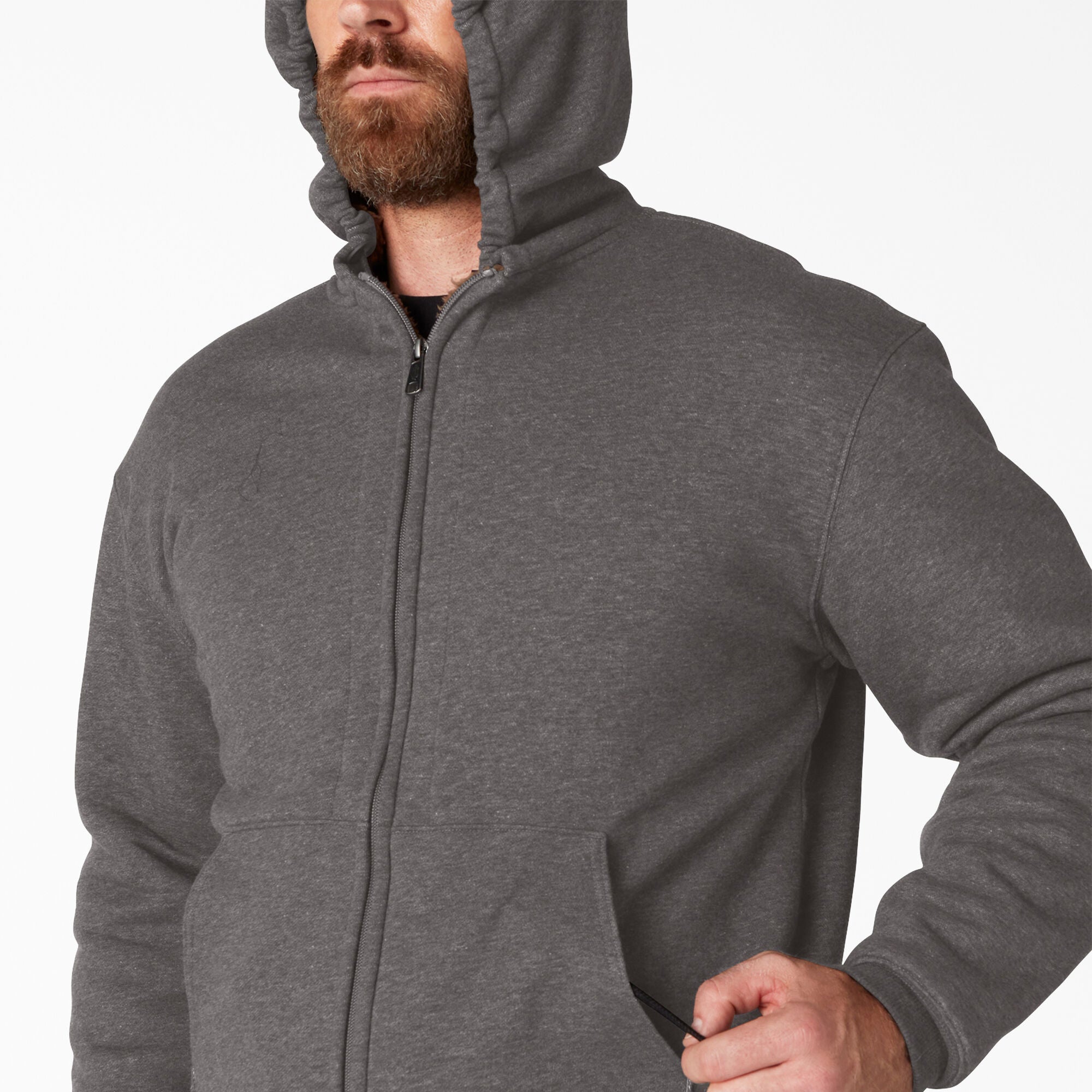 "High Pile Fleece Lined Full Zip Hoodie"
