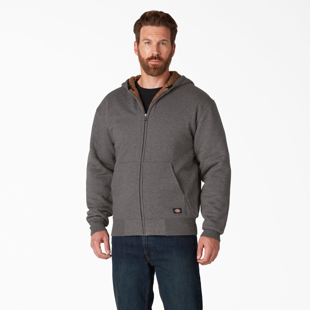 "High Pile Fleece Lined Full Zip Hoodie"