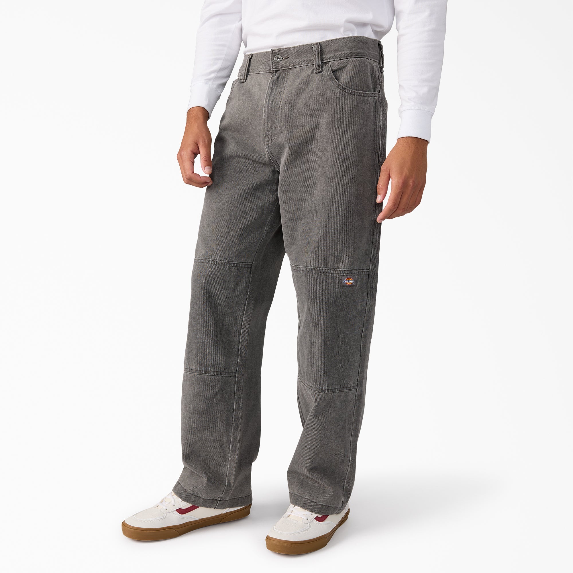 "Relaxed Fit Double Knee Jeans"