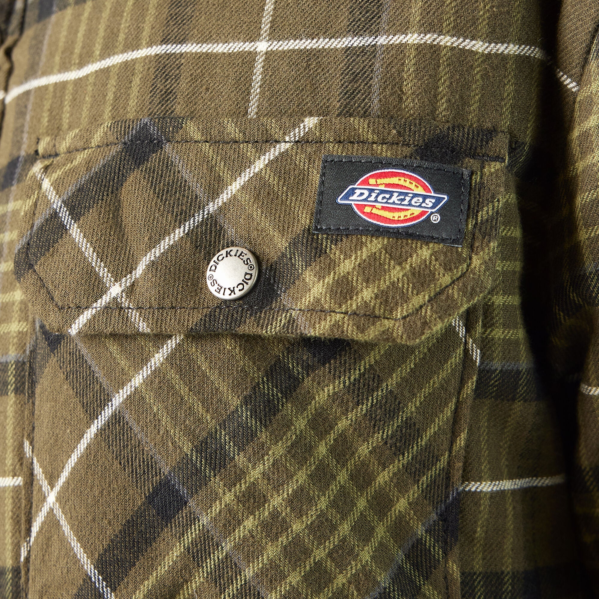 "Water Repellent Fleece-Lined Flannel Shirt Jacket"