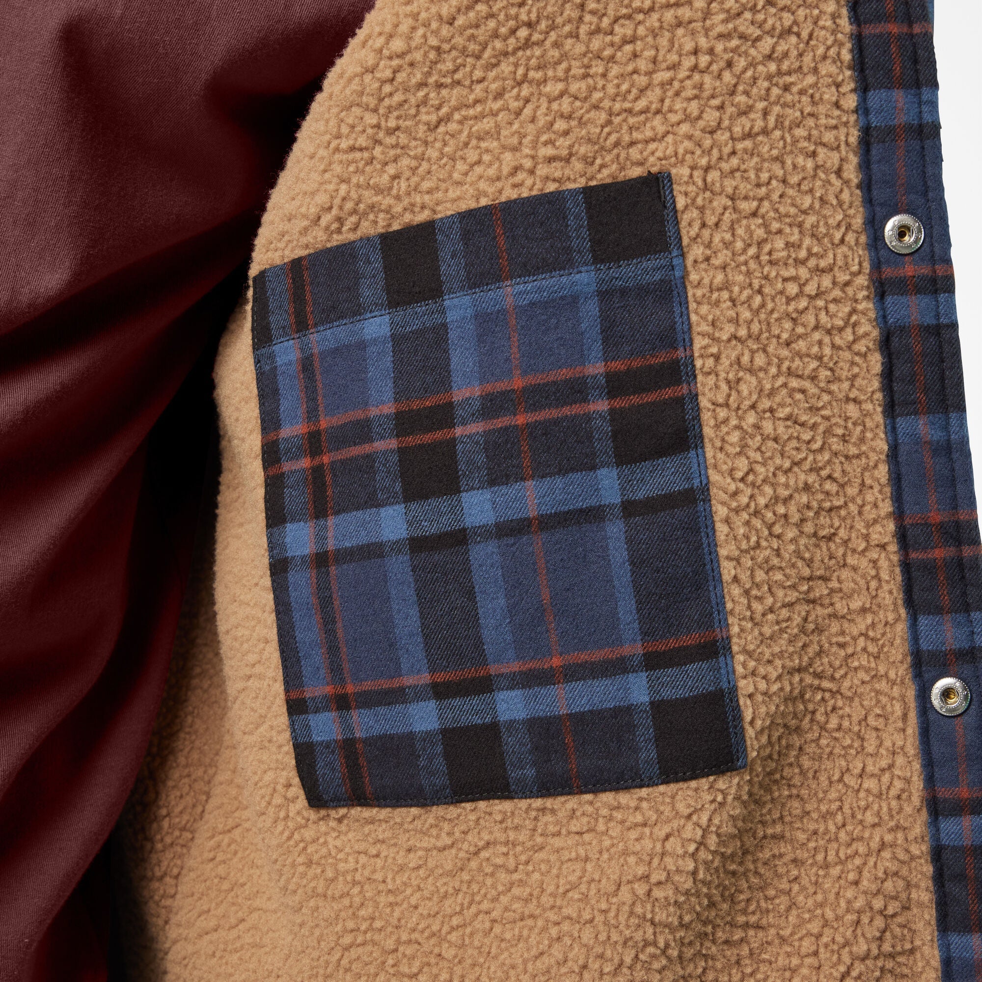 "Water Repellent Fleece-Lined Flannel Shirt Jacket"