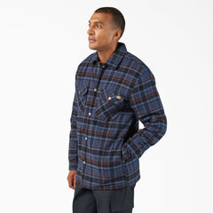 "Water Repellent Fleece-Lined Flannel Shirt Jacket"