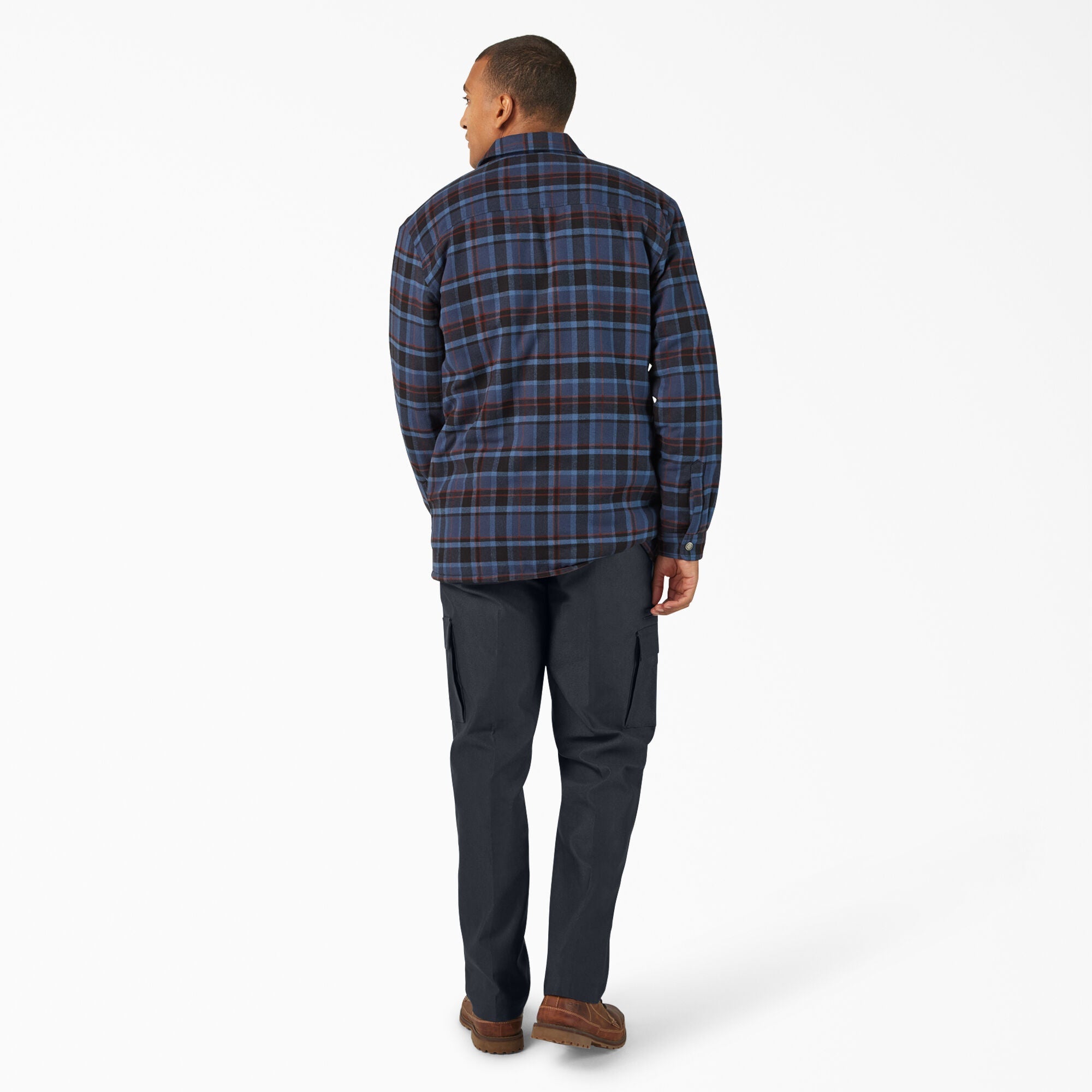 "Water Repellent Fleece-Lined Flannel Shirt Jacket"