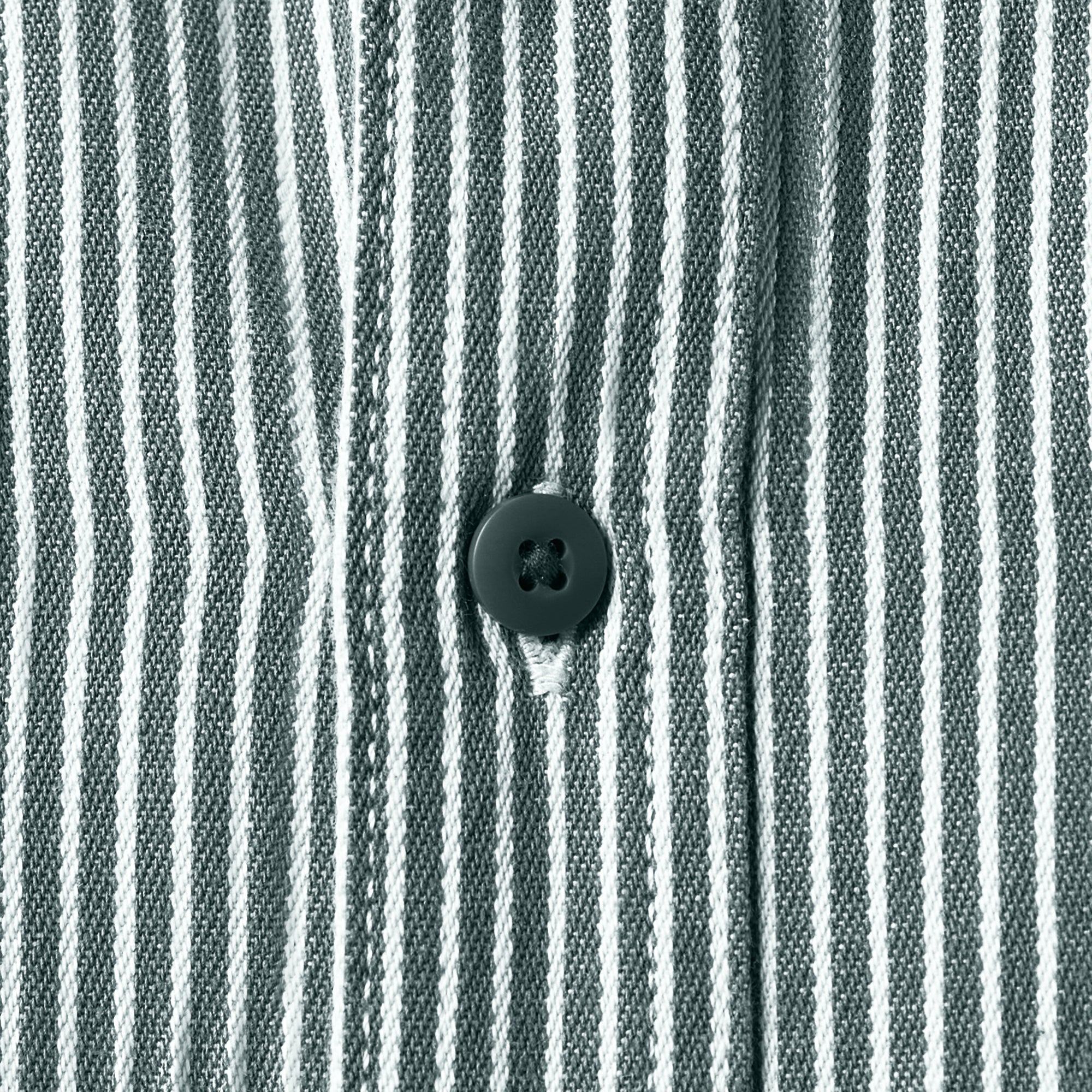 "Hickory Stripe Button-Up Shirt"
