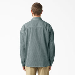 "Hickory Stripe Button-Up Shirt"