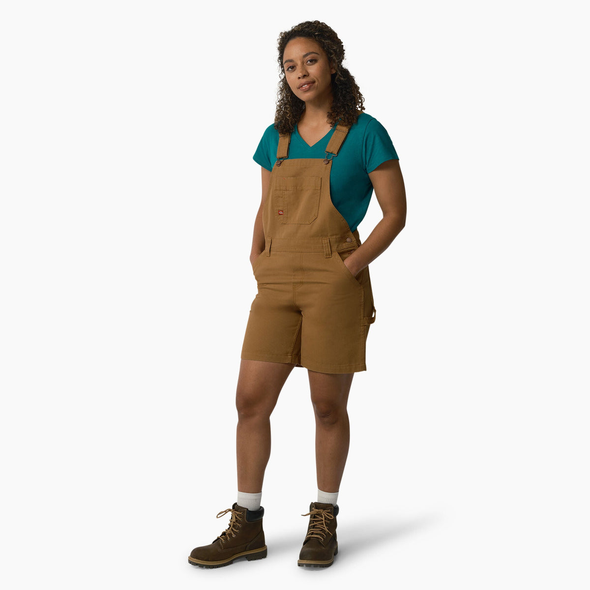 "Women's Relaxed Fit Bib Shortalls, 7"""