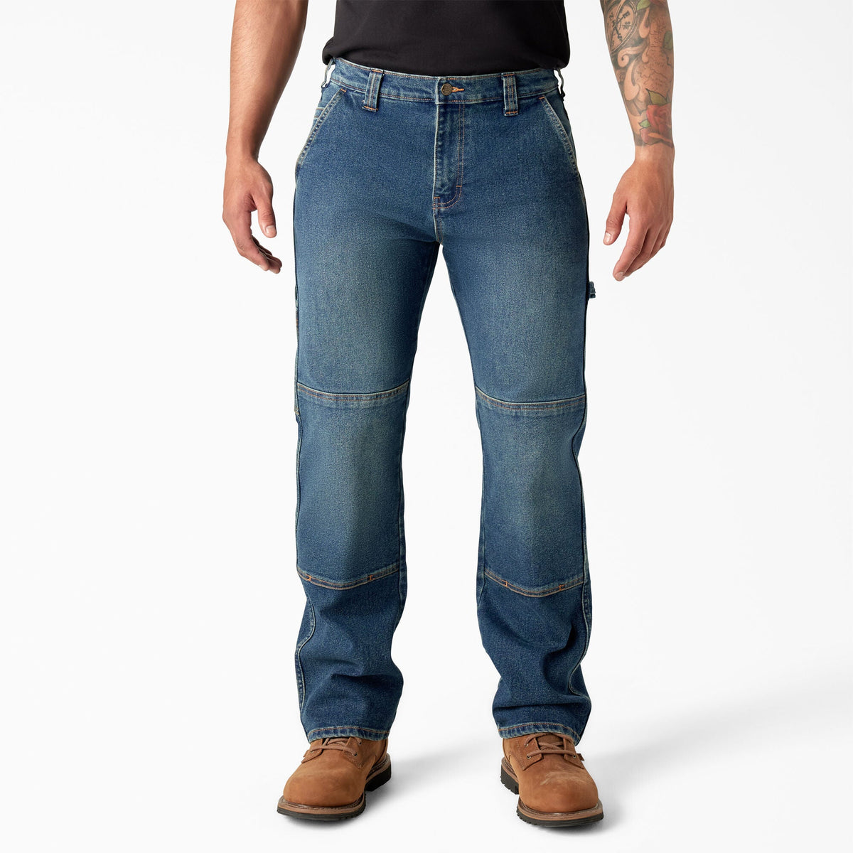 "FLEX Relaxed Fit Double Knee Jeans"