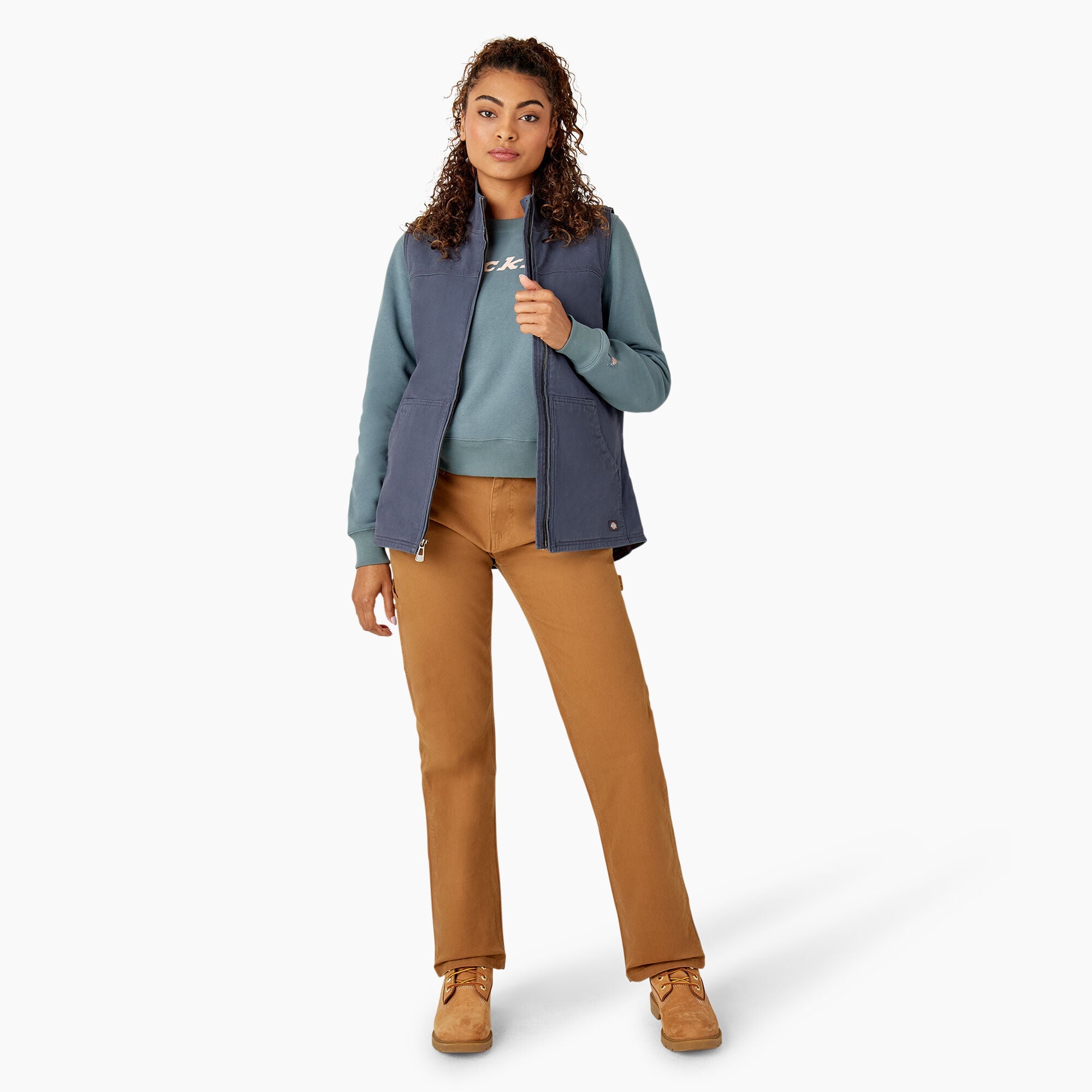 "Women's Fleece Lined Duck Canvas Vest"