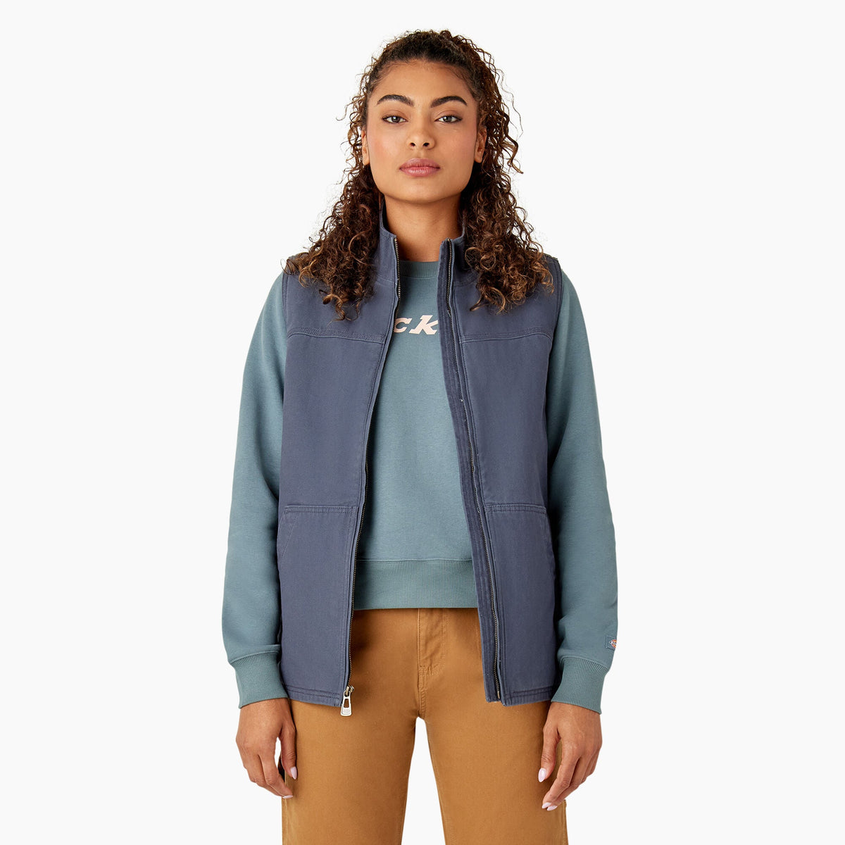 "Women's Fleece Lined Duck Canvas Vest"