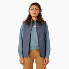 "Women's Fleece Lined Duck Canvas Vest"