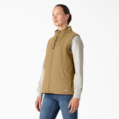 "Women's Fleece Lined Duck Canvas Vest"