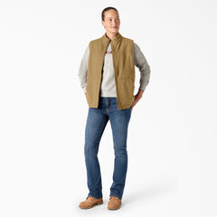 "Women's Fleece Lined Duck Canvas Vest"