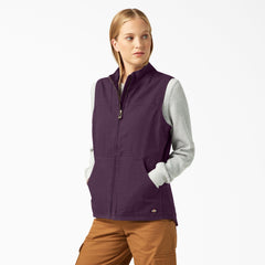 "Women's Fleece Lined Duck Canvas Vest"