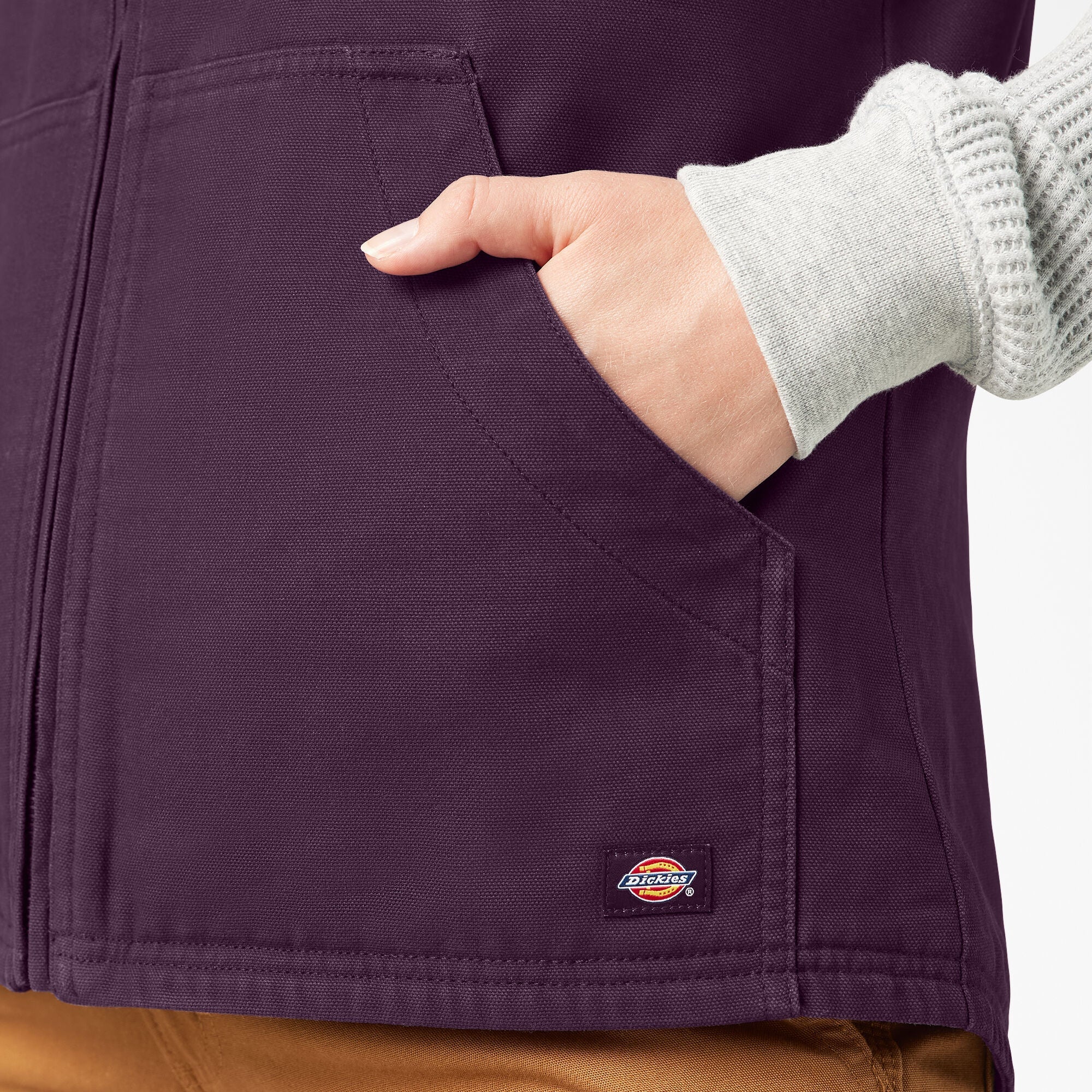 "Women's Fleece Lined Duck Canvas Vest"