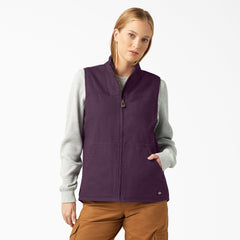 "Women's Fleece Lined Duck Canvas Vest"