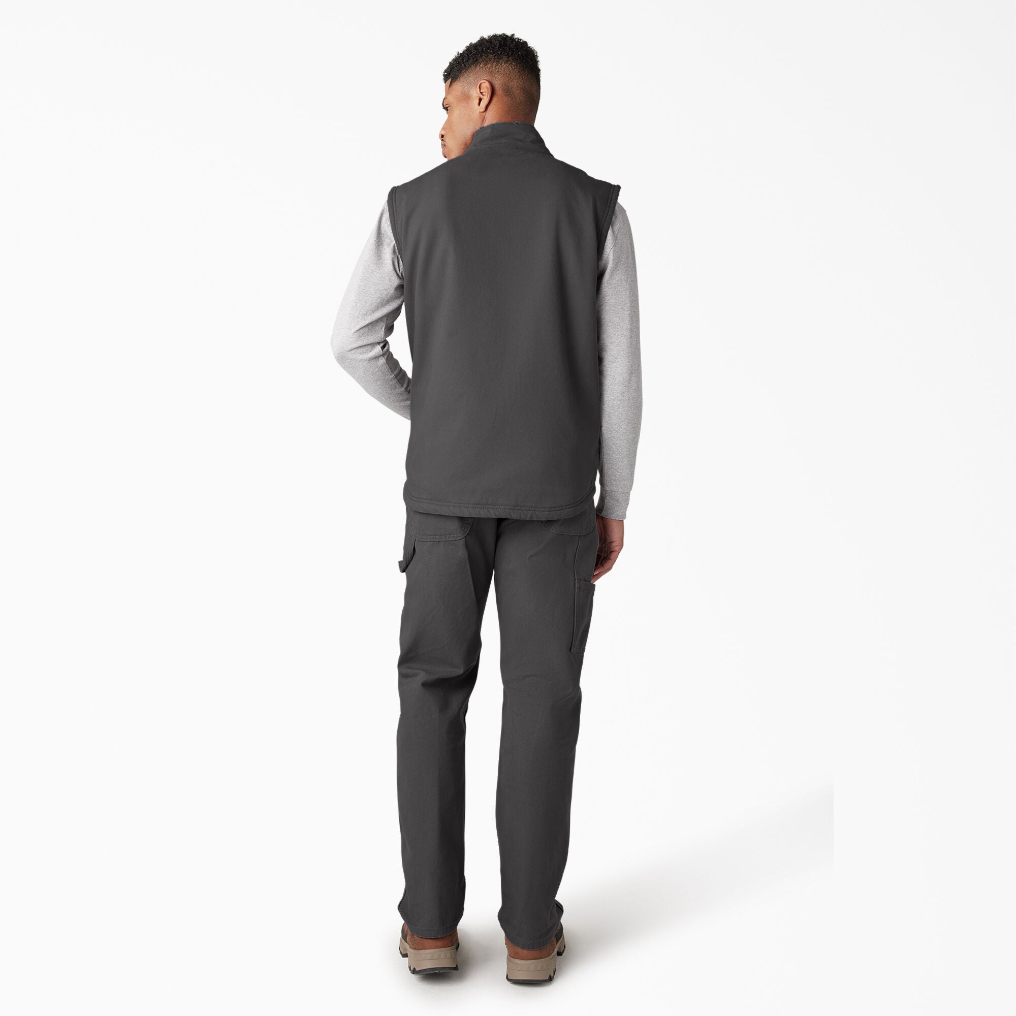"Duck Canvas High Pile Fleece Lined Vest"