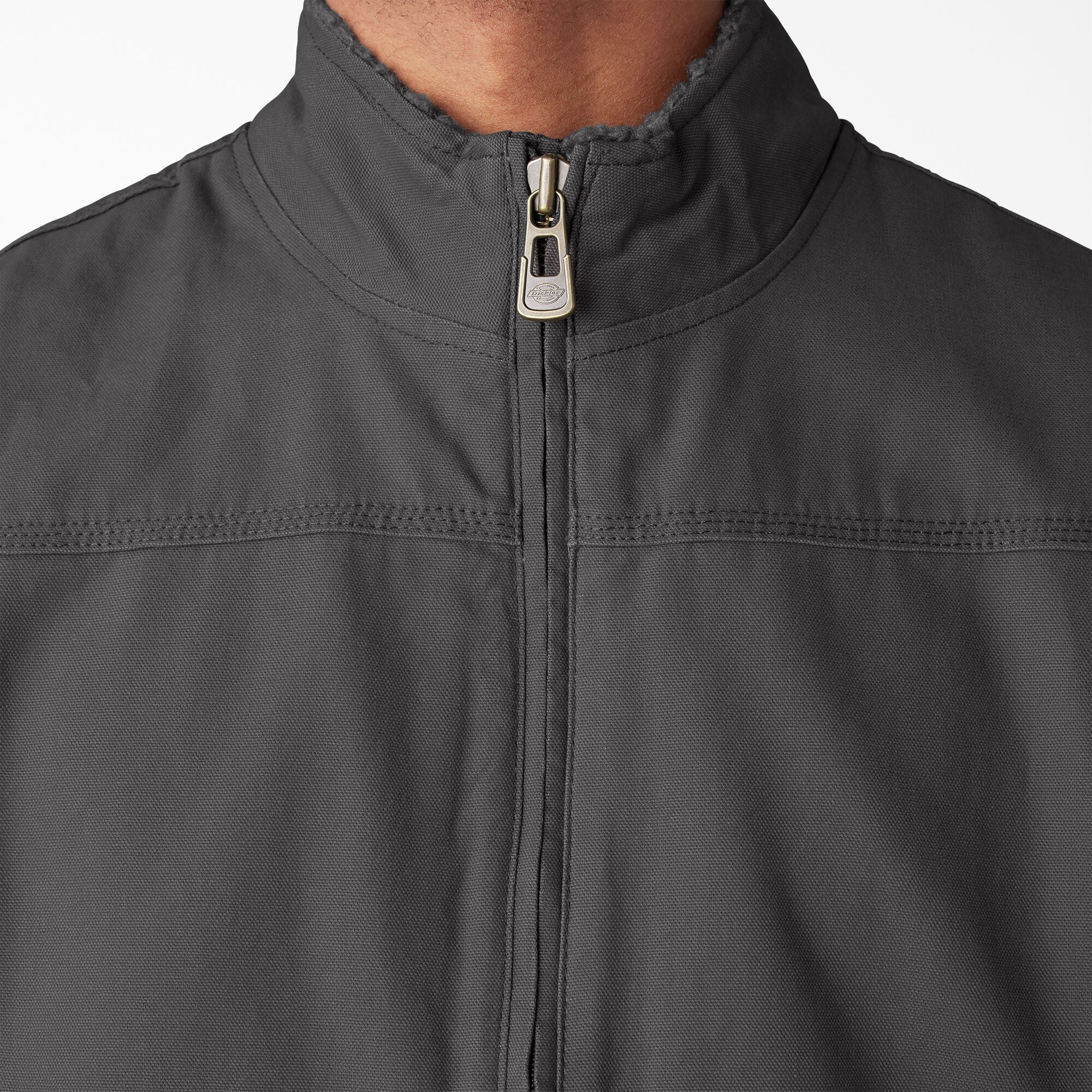 "Duck Canvas High Pile Fleece Lined Vest"