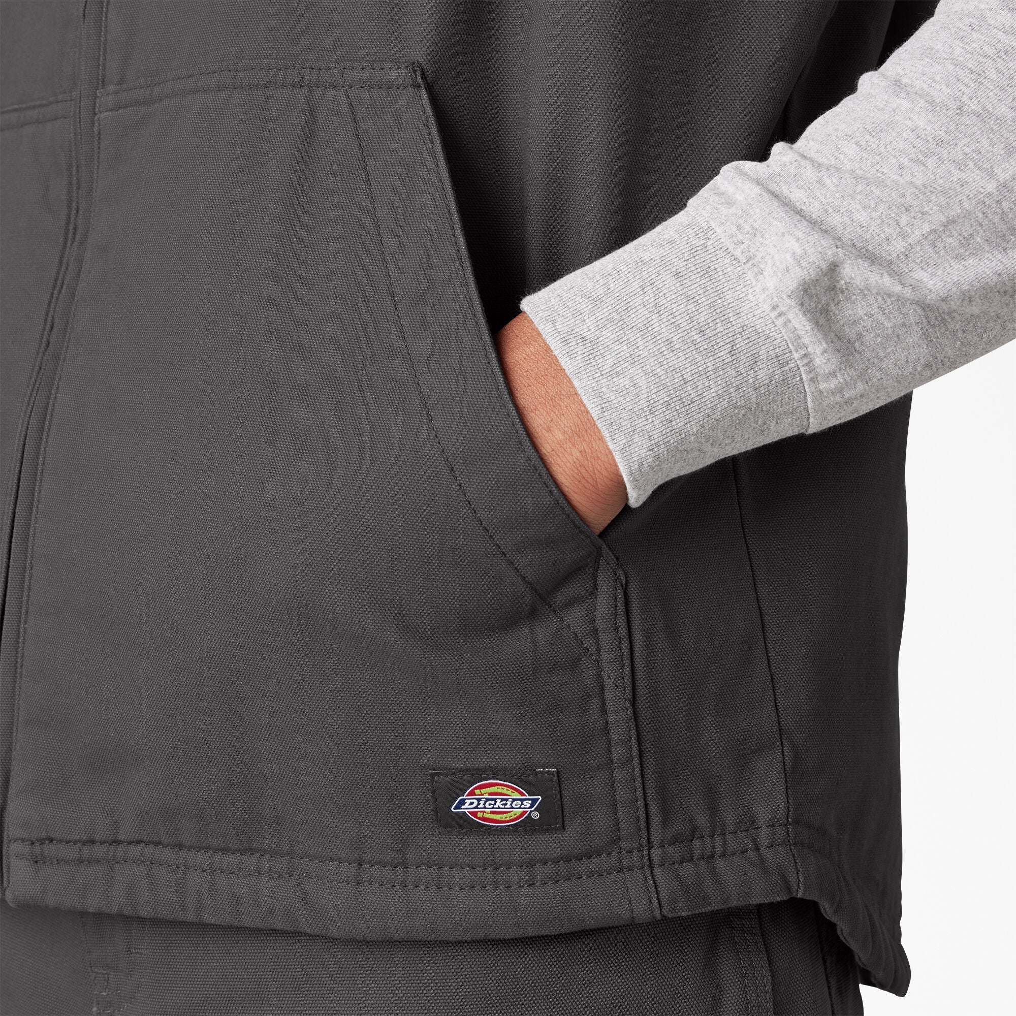 "Duck Canvas High Pile Fleece Lined Vest"