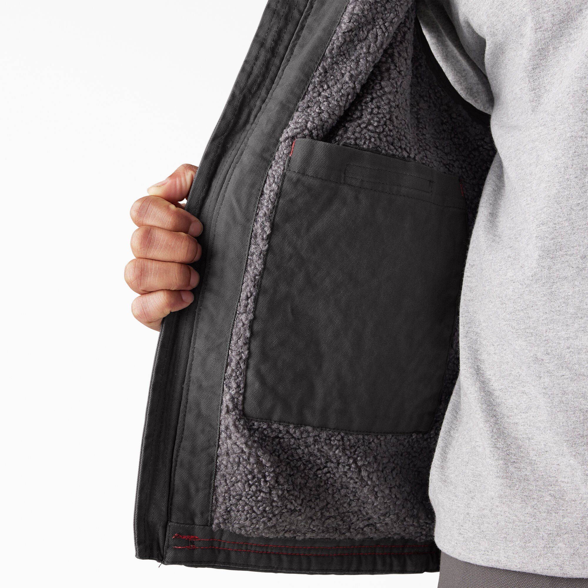 "Duck Canvas High Pile Fleece Lined Vest"