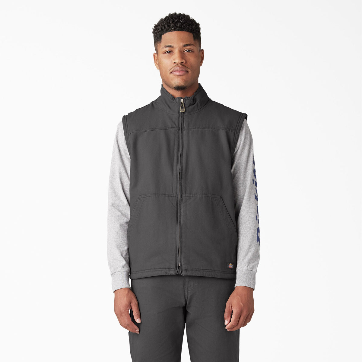 "Duck Canvas High Pile Fleece Lined Vest"