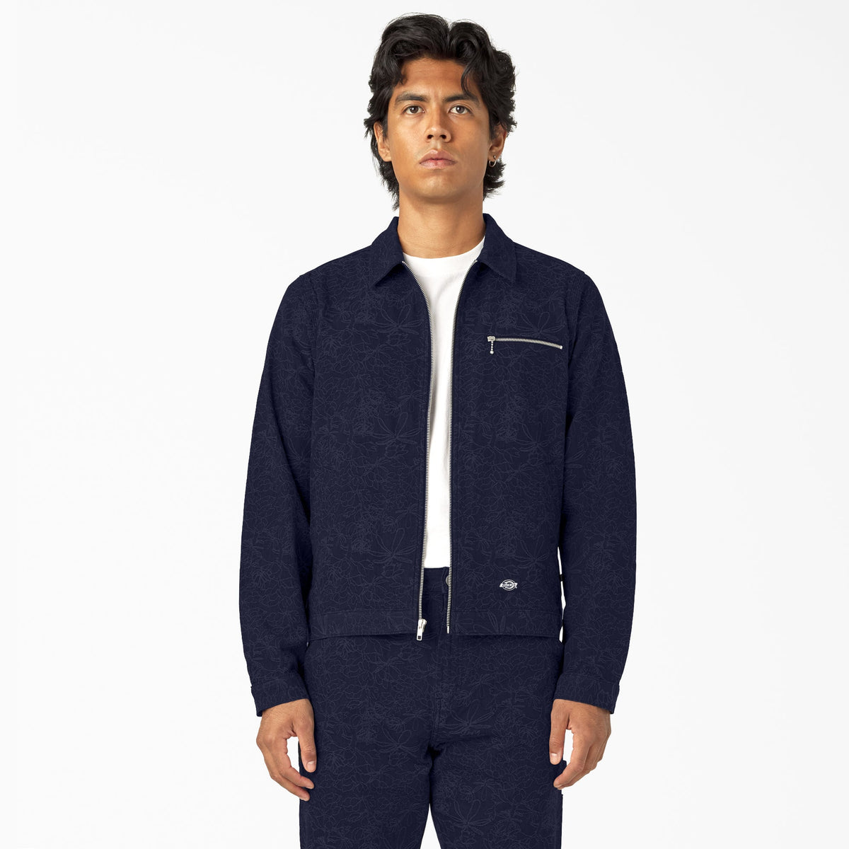 "Tonal Jacquard Eisenhower Jacket"