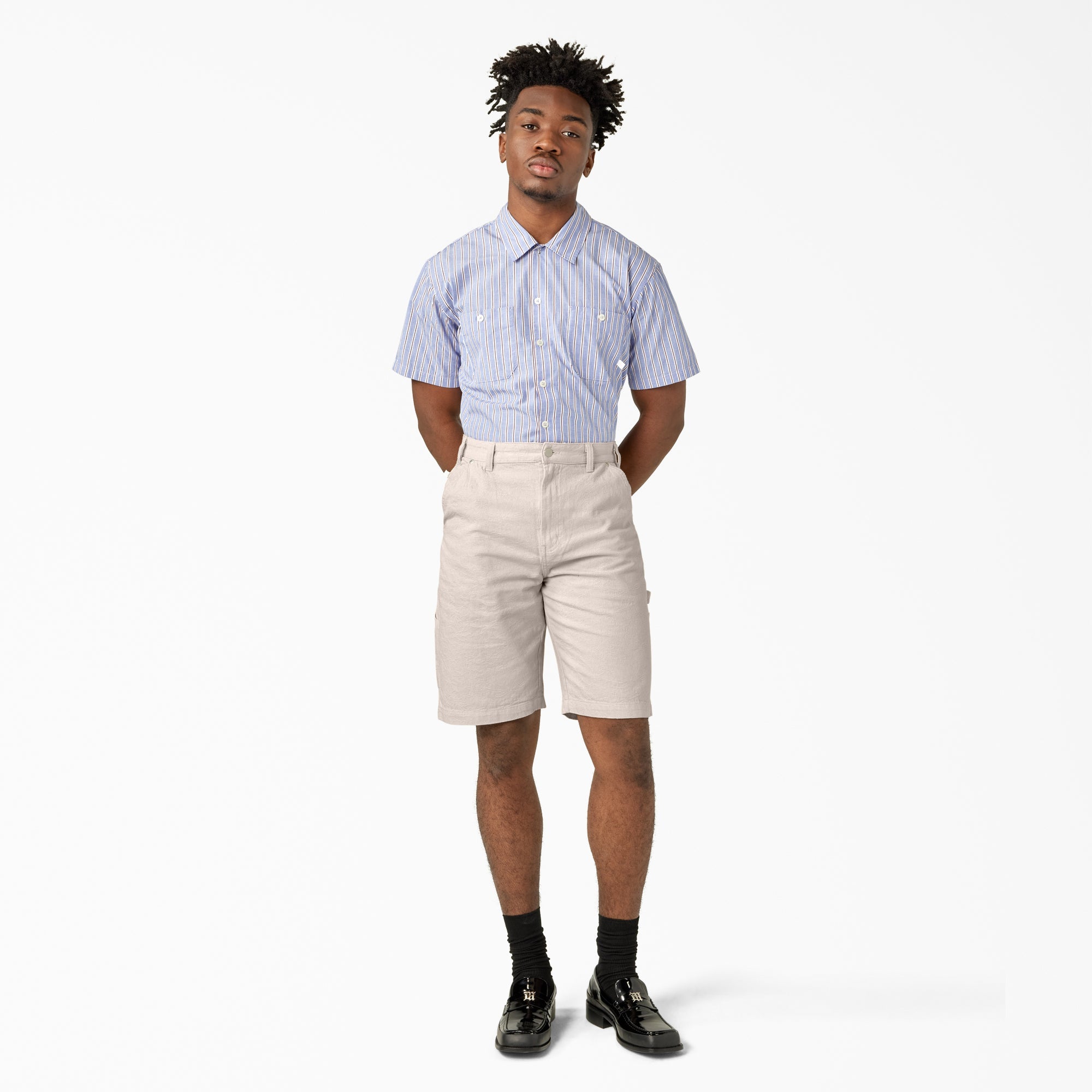 "Tonal Jacquard Painter's Shorts, 11"""
