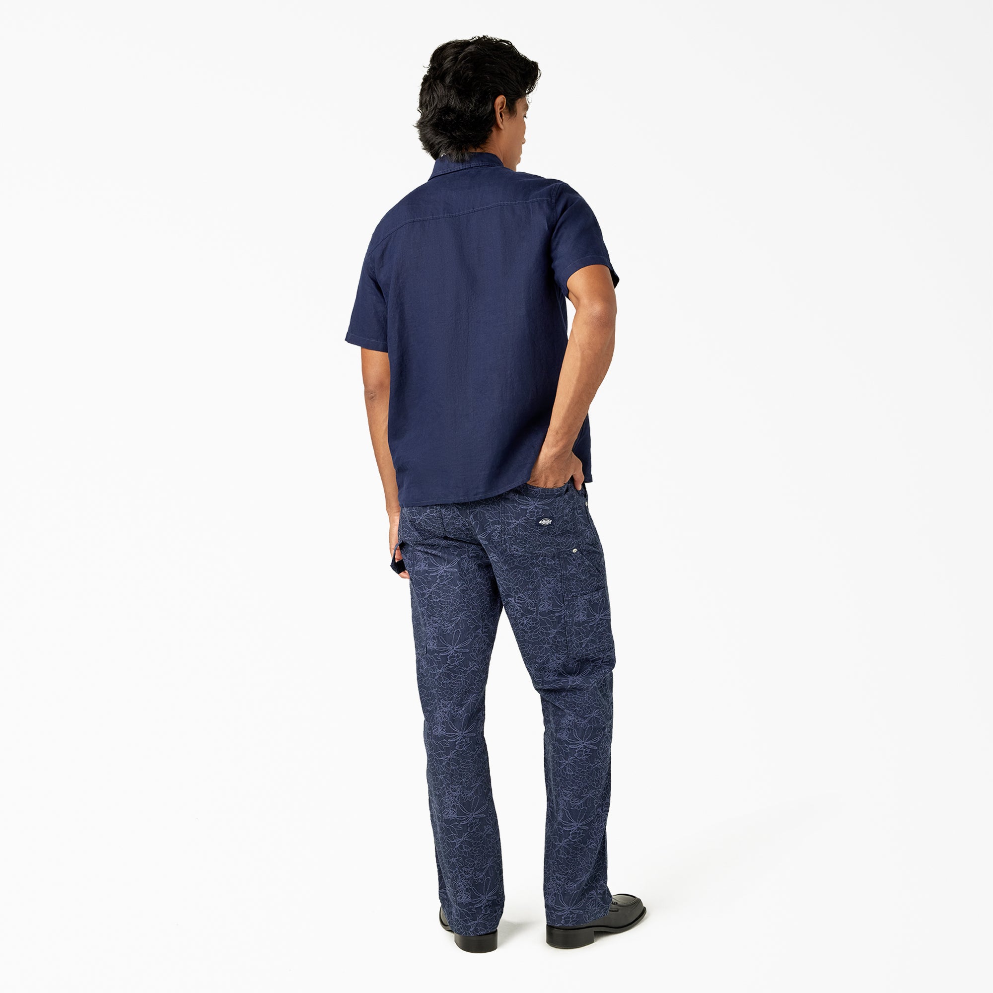 "Short Sleeve Linen Work Shirt"