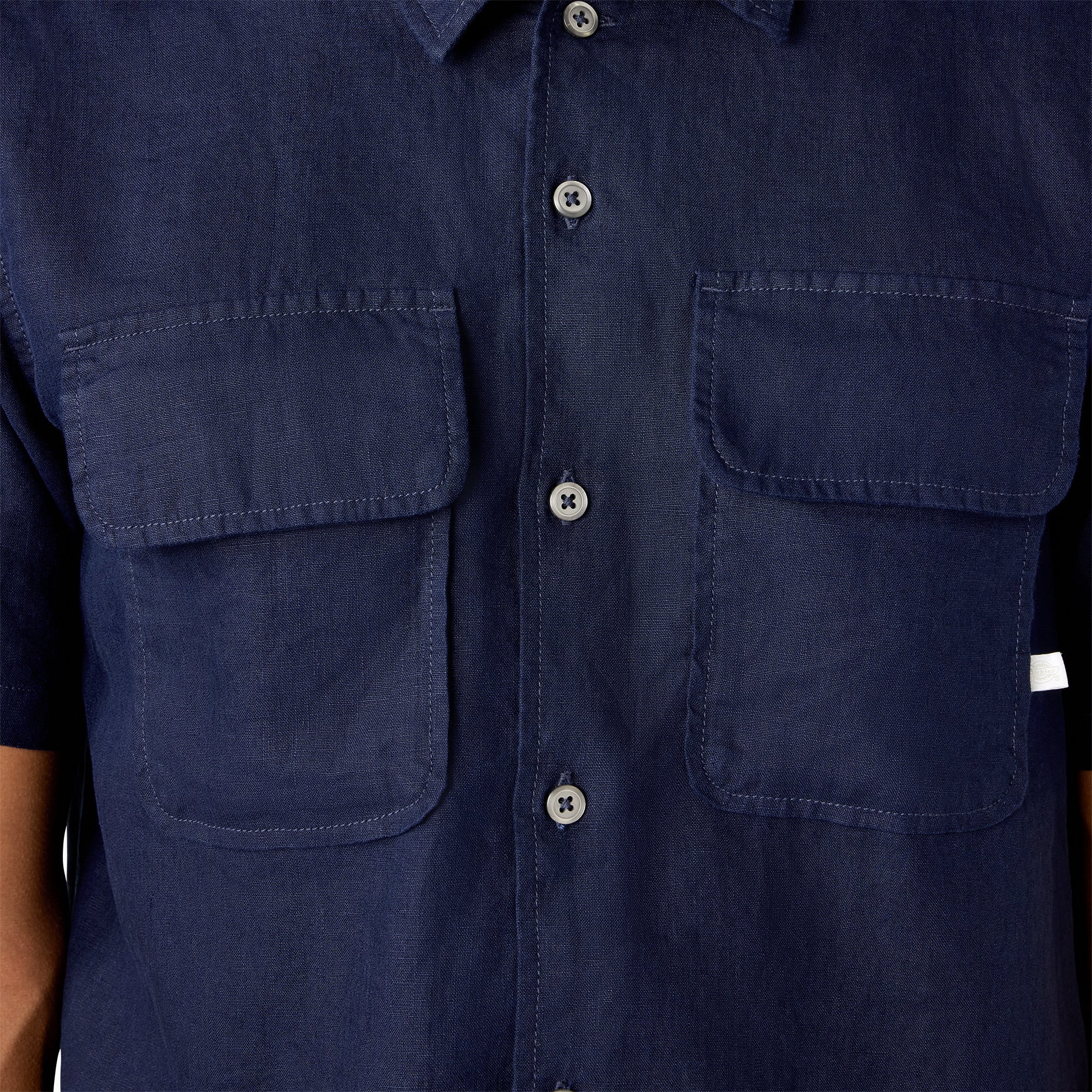 "Short Sleeve Linen Work Shirt"