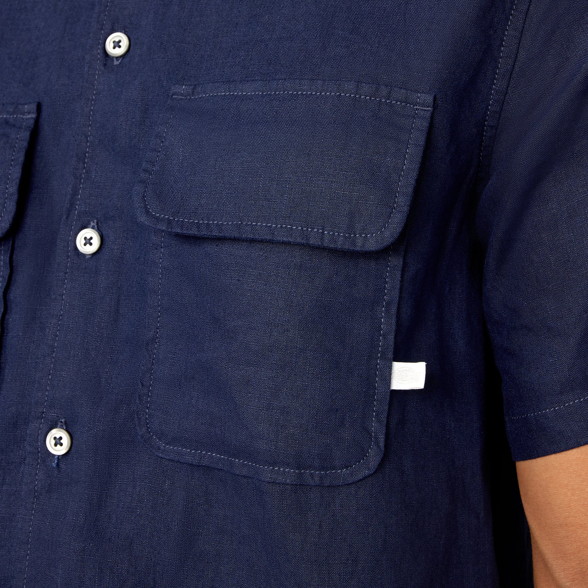 "Short Sleeve Linen Work Shirt"
