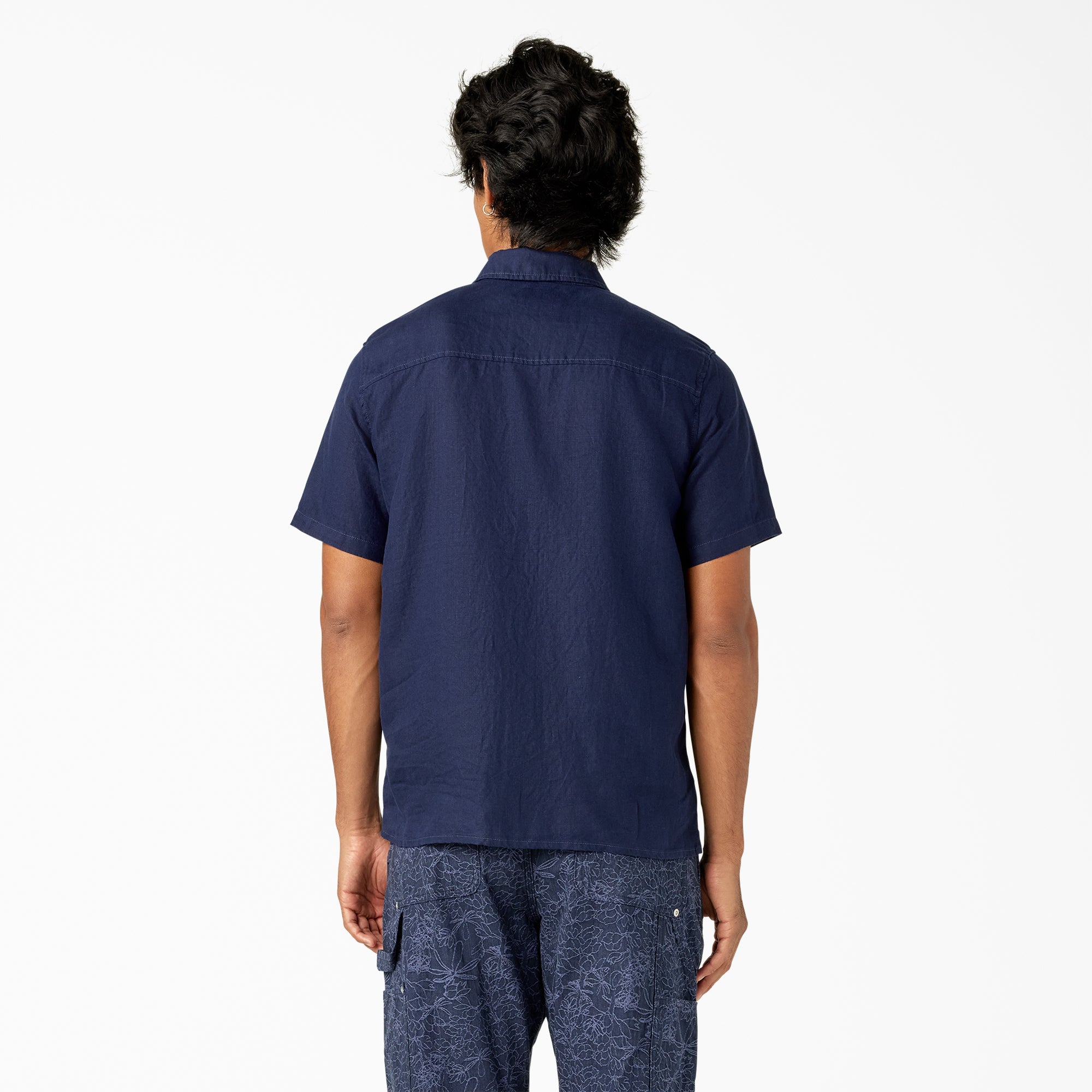 "Short Sleeve Linen Work Shirt"