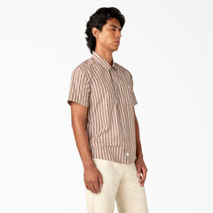 "Short Sleeve Striped Service Shirt"